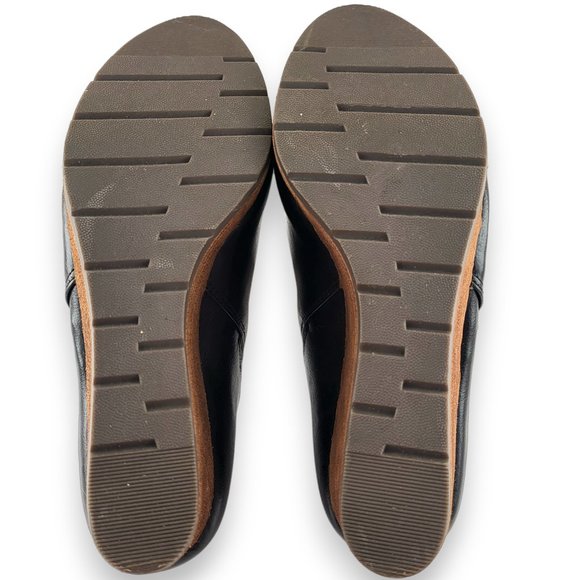 Dr. Scholl's Black Tan Almond Toe Wedge Bootie - US 9 - Picture 7 of 9